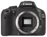 Canon EOS 550D: pohled na čip bez objektivu (Klik zvětší)