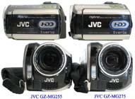 JVC GZ-MG255 a MG275 vedle sebe (Klikni pro zvětšení)