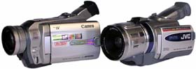 Canon MVX150i a JVC GR-DV500 (Klikni pro zvětšení)
