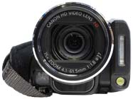 Canon HF200 v předním detailu (Kliknutí zvětší)