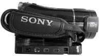 Sony CX6 v dokovací staničce zprava (Klikni pro zvětšení)