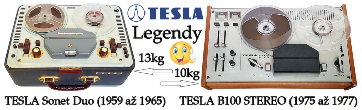 Dvojice legendárních kotoučových magnetofonů TESLA