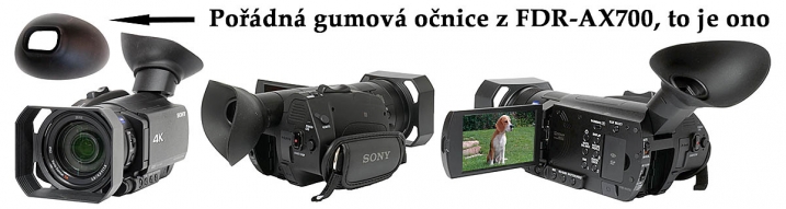 Gumová očnice pro Videokameru Sony FDR-AX700...