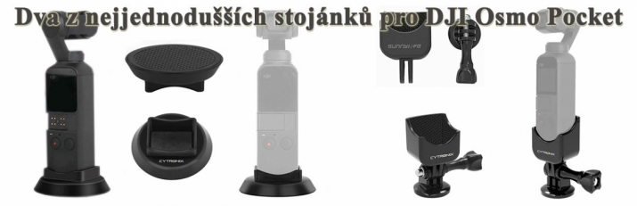 Dvojice jednoduchých stojánků pro DJI Osmo Pocket