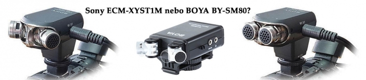 Srovnání externích mikrofonů Sony XYST1M a BOYA SM80