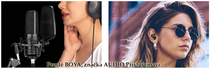 Symbolické momentky s audio-příslušenstvím BOYA