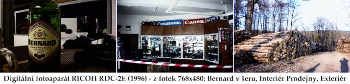 Tři z mnoha fotografií foťáku RICOH RDC-2E (1996) 