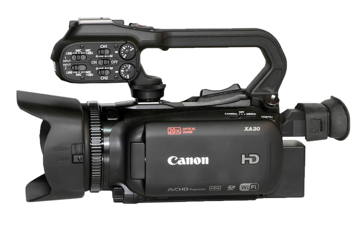 Canon XA30: s madlem zboku