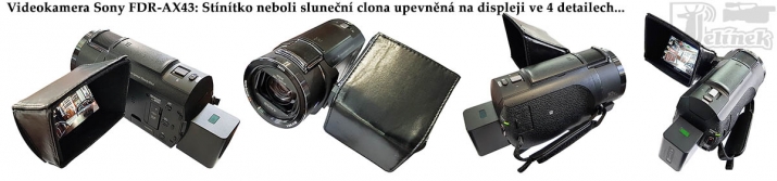 Videokamera Sony FDR-AX43: Sluneční clona na displej