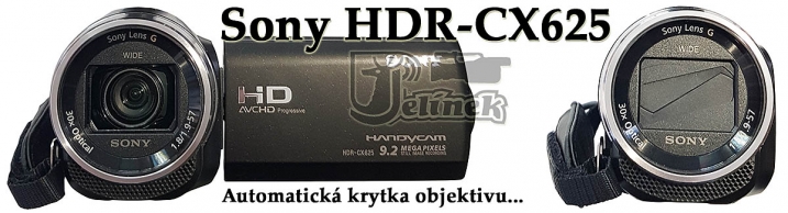 Automatická krytka objektivu kamery Sony HDR-CX625