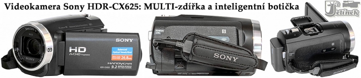 Sony HDR-CX625: celek, MULTI-zdířka a aktivní botička