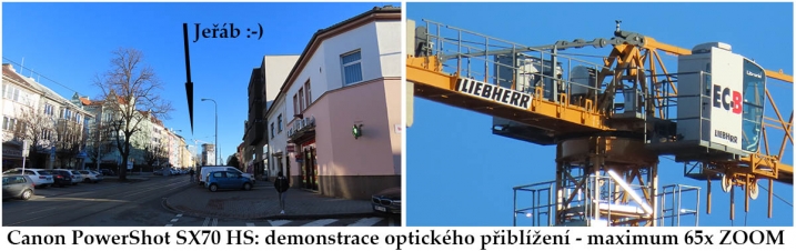 Demonstrace plného přiblížení od naší Prodejny k Brnu