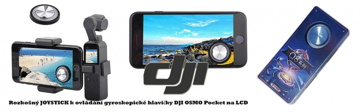 Joystick na displej mobilu k ovládání hlavy gyroskopu 