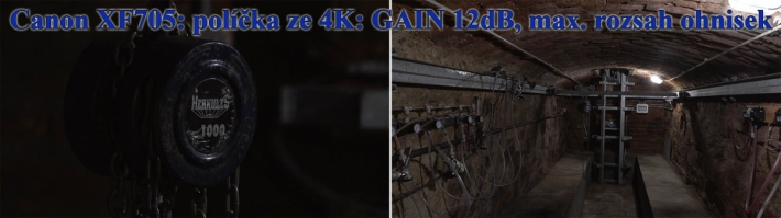 Canon XF705: TELE versus WIDE ze formátu 4K, šero