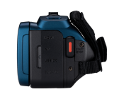 Videokamera JVC GZ-R495 v modré barvě zezadu