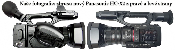 ZBRUSU NOVÝ Panasonic HC-X20 v detailech z obou stran
