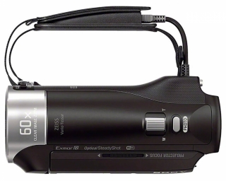 Videokamera Sony HDR-PJ410 v detailu shora