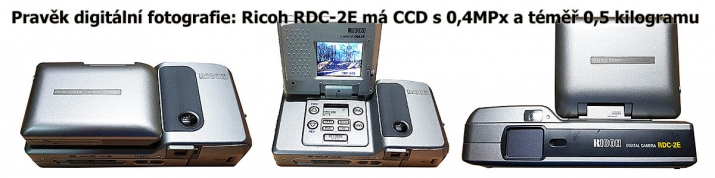 Tři pohledy na vzácný historický DIGI-foťák Ricoh RDC-2E