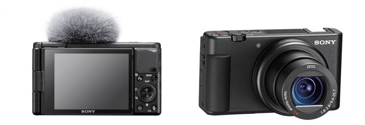 Vlogovací fotoaparát Sony ZV-1 ve dvou detailech těla
