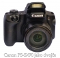 Canon PowerShot SX70 v detailu objektivu s bleskem