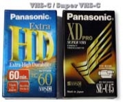 Analogové kazety VHS-C a S-VHS-C (Klikni pro zvětšení)