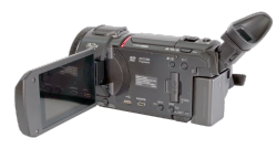 Videokamera Panasonic HC-VXF1: pohled pod LCD