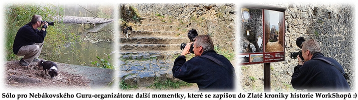 Organizátorský Guru ve třech momentkách při akci...