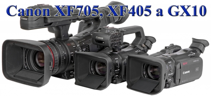 Videokamery Canon XF705-XF405-GX10: srovnání