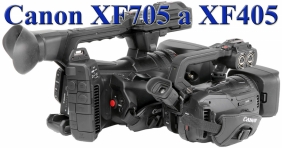 Profesionální videokamery Canon XF705 a XF405 u sebe