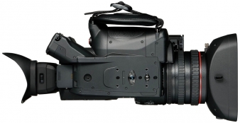 Videokamera Canon XF705: detailní pohled zespodu...