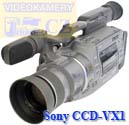 Sony CCD-VX1 v přední perspektivě (Kliknutí zvětší)