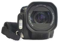 Detail videokamery GZ-MG505 zepředu (Klikni pro zvětšení)