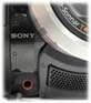 Mikrofonní zdířka kamery Sony HC7 (Klikni pro zvětšení)