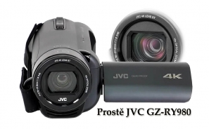 Detailní pohled na objektiv Videokamery JVC GZ-RY980