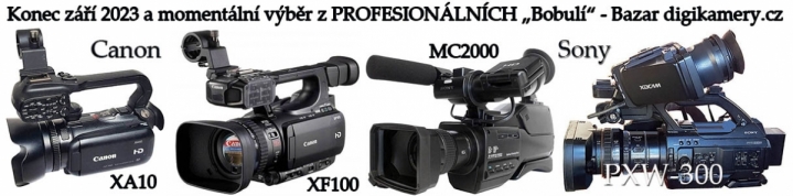 Výběr z profesionálních Videokamer bazarové sekce...