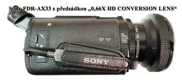Bazarová předsádka na videokameře Sony FDR-AX33 