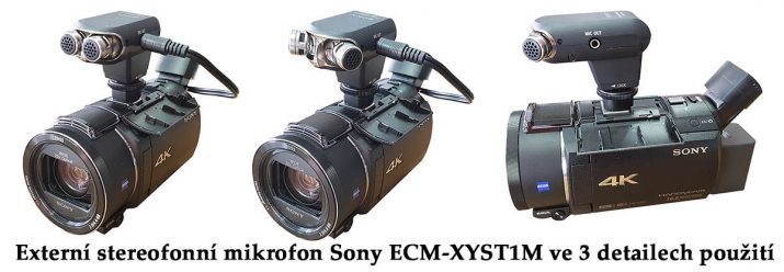 Mikrofon Sony ECM-XYST1M a videokamera Sony AX53