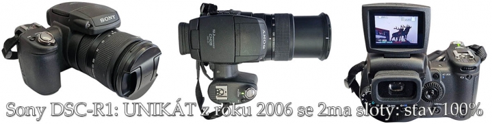 NÁDHERNÝ Fotoaparát Sony DSC-R1 z roku 2006 je IN