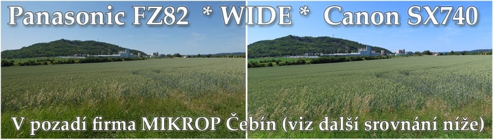Panasonic FZ82 versus Canon SX740 - srovnání ŠÍRA