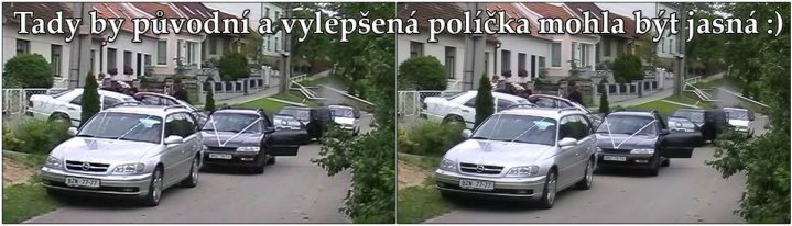 Dvojice Video-Snímků PŘED vyladěním a PO TUNINGU Dvojice Video-Snímků PŘED vyladěním a PO TUNINGU