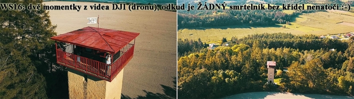 Dvě momentky coby video-políčka z klipů dronu DJI 