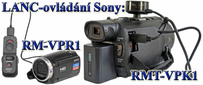 Dva typy LANC-ovládání Sony: RM-VPR1 a RMT-VPK1