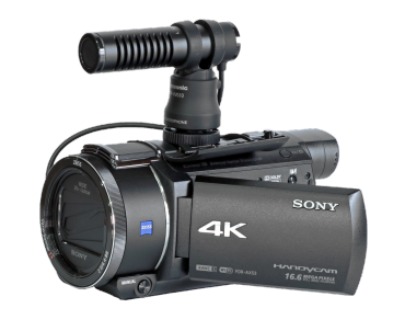 Videokamera Sony AX53 a mikrofon Panasonic VSM10 
