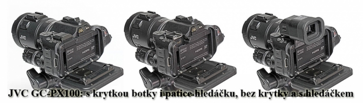 Videokamera JVC GC-PX100: nasazovací hledáček