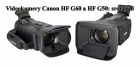 Videokamery Canon HF G60 a HF G50: srovnání strojů