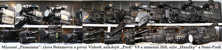 MUZEUM VIDEOKAMER: první 2 hřady modelů Sony...