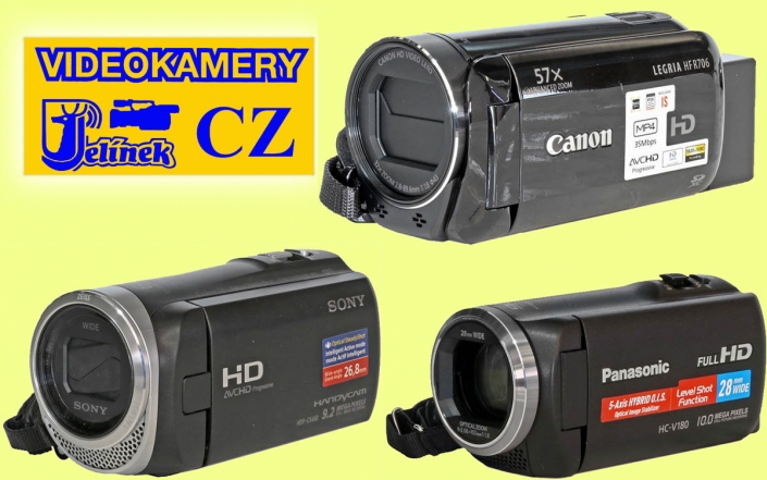 Trojice porovnávaných videokamer LOW-END