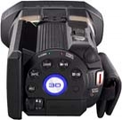 Detail 3D-kamery JVC GS-TD1 zezadu (Kliknutí zvětší)