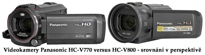 Videokamery Panasonic HC-V770 a V800: srovnání těl