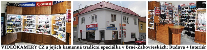 Tradiční kamenná speciálka VIDEOKAMERY CZ v Brně